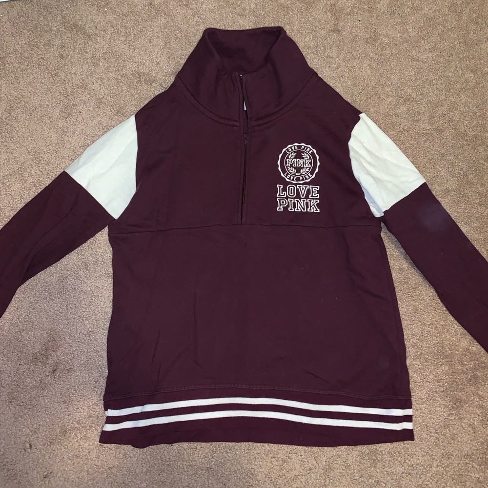 Maroon PINK Quarter-Zip